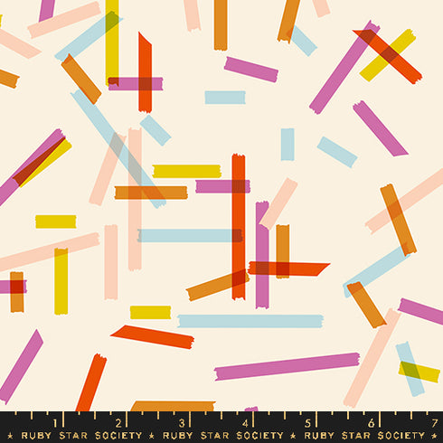 Salutations Washi Tape in Natural RS1090 11 - Ruby Star Society Sold by the Half Yard